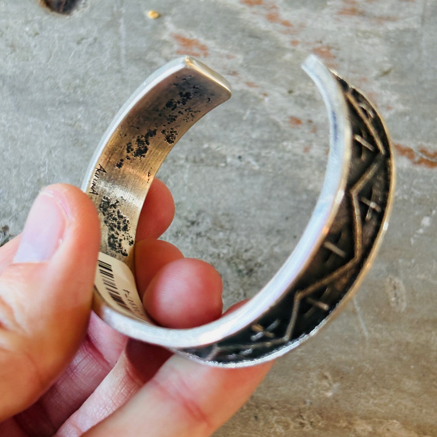 Navajo Aaron Anderson Crosses Tufa Cast Cuff
