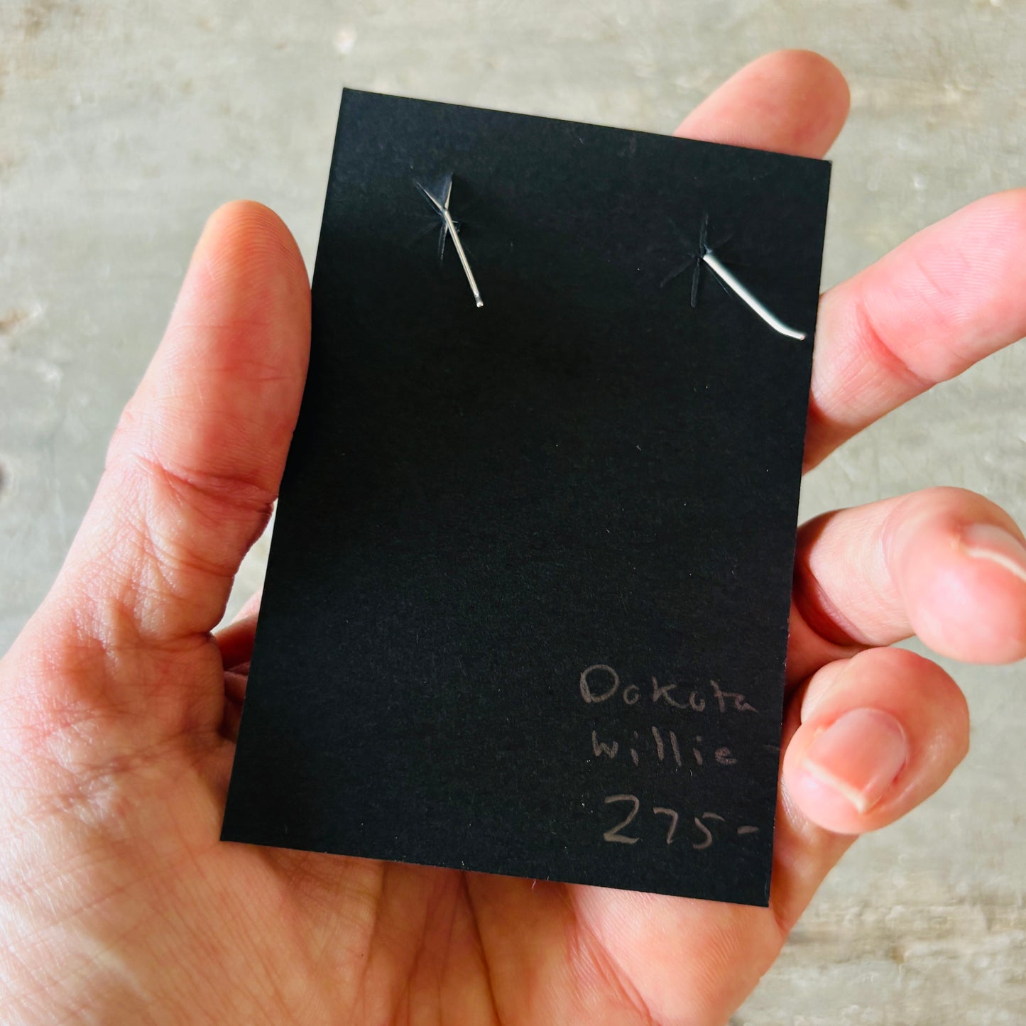 Navajo Dakota Willie Sterling Silver Charm Earrings