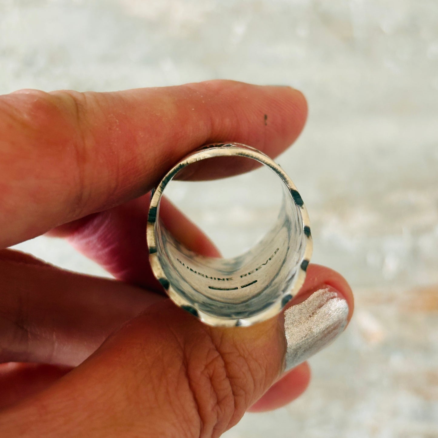 Navajo Sunshine Reeves Sterling Silver Heart Ring
