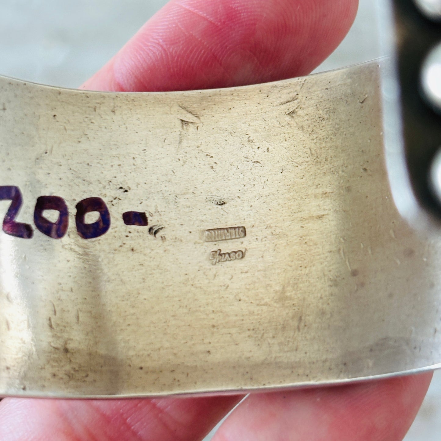 Navajo Edmund Piasso Sterling Silver Cuff