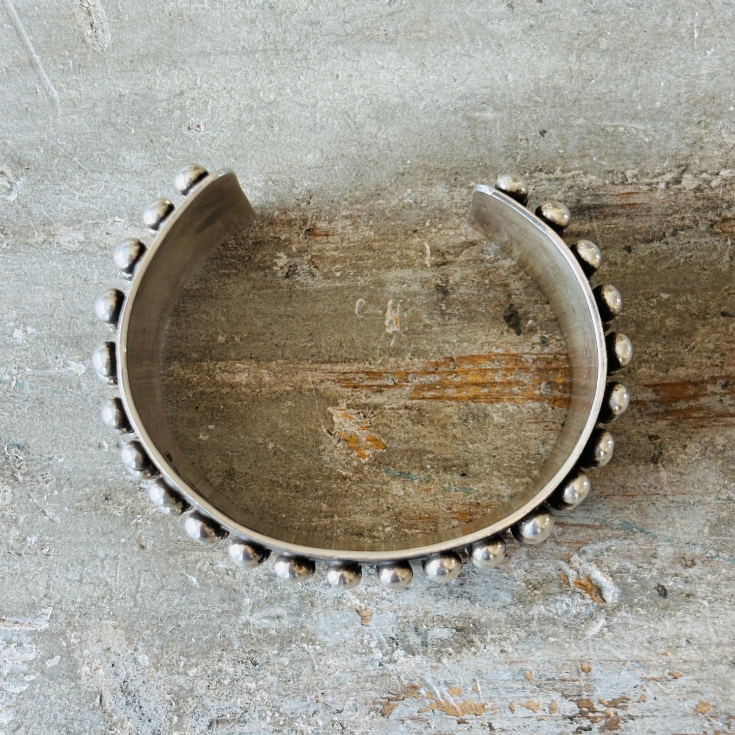 Navajo Edmund Piasso Sterling Silver Cuff