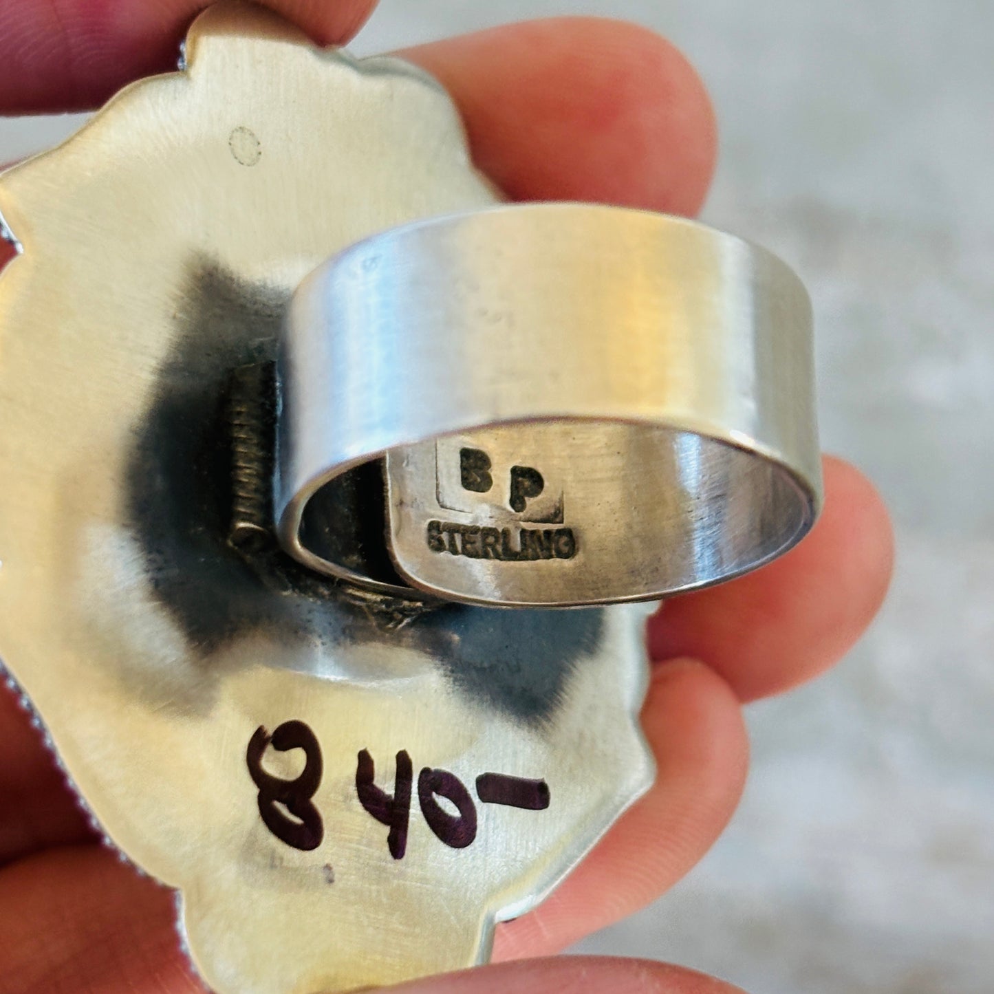 Navajo Braxton Parkett Sterling Silver Ring