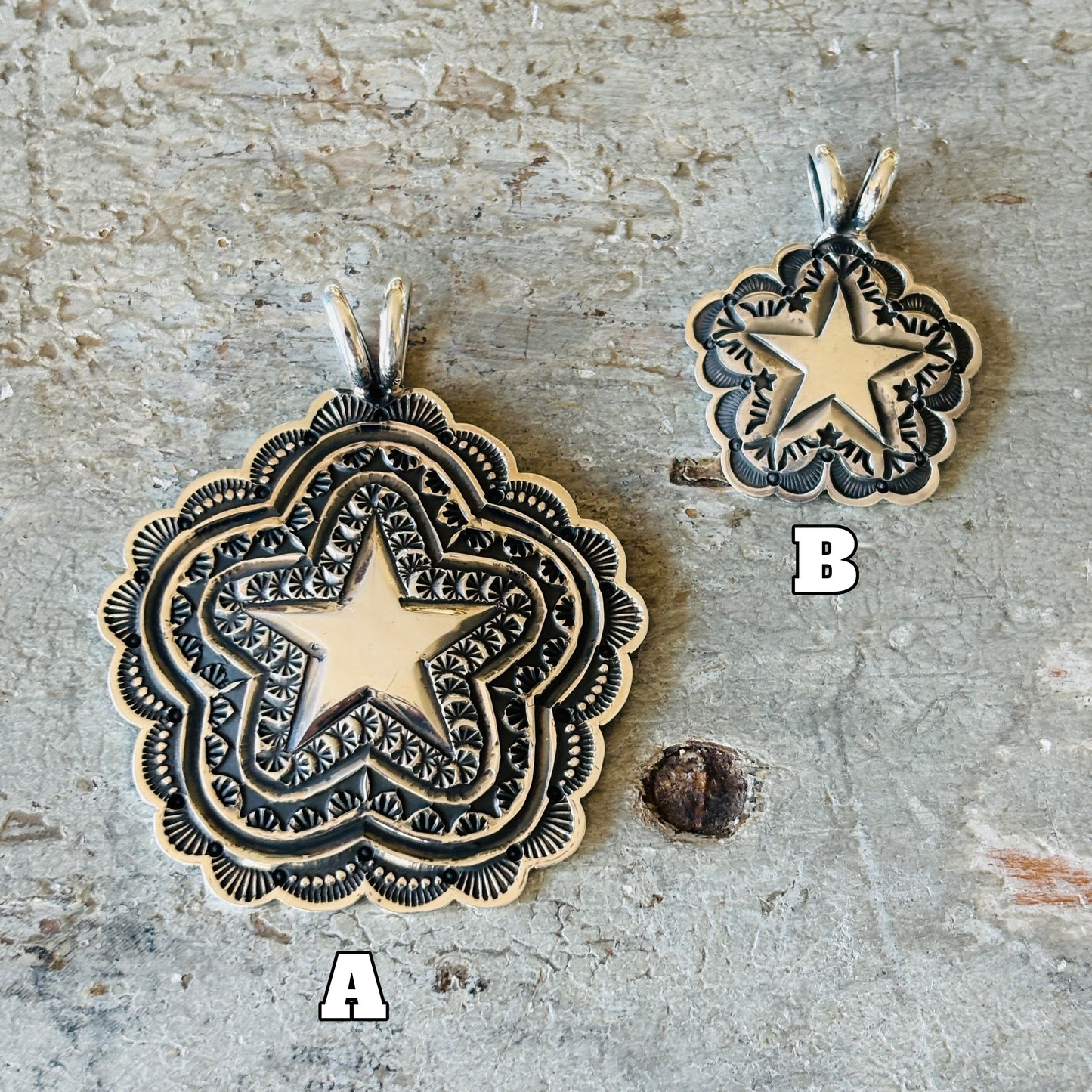 Navajo Sunshine Reeves Sterling Silver Star Pendant