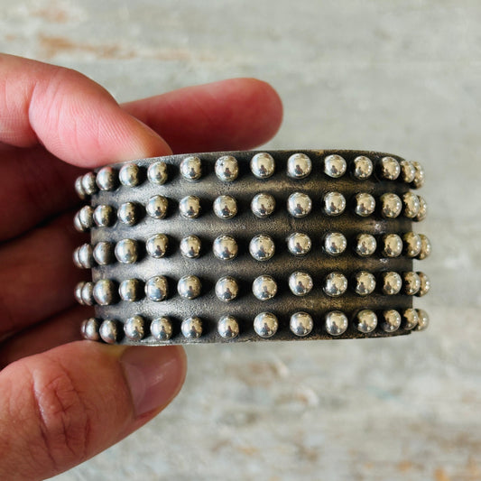 Navajo Edmund Piasso Sterling Silver Cuff