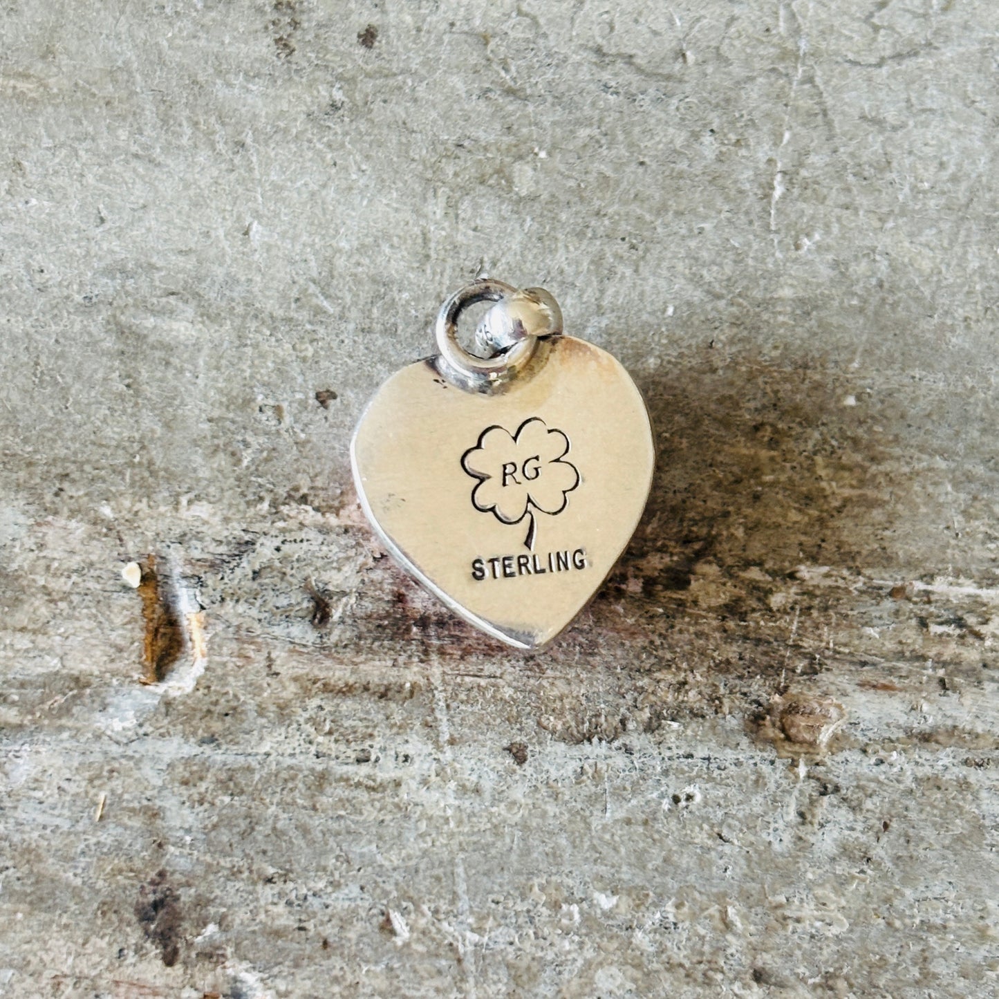 Navajo Reva Goodluck Sterling Silver & Red Spiny Oyster Heart Pendant