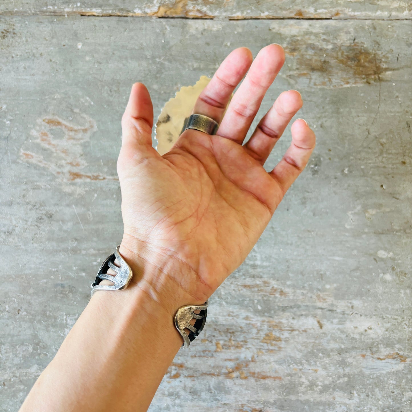 Navajo Kindale Billah Sterling Silver - Ceramic & Mojave Cowboy Ring