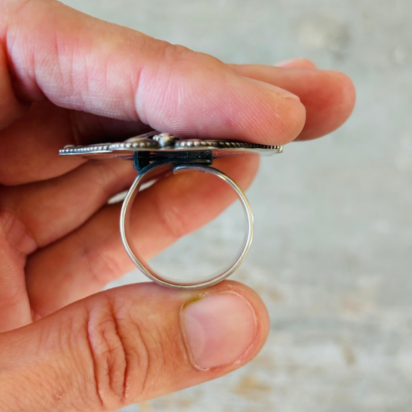 Navajo Braxton Parkett Sterling Silver Ring