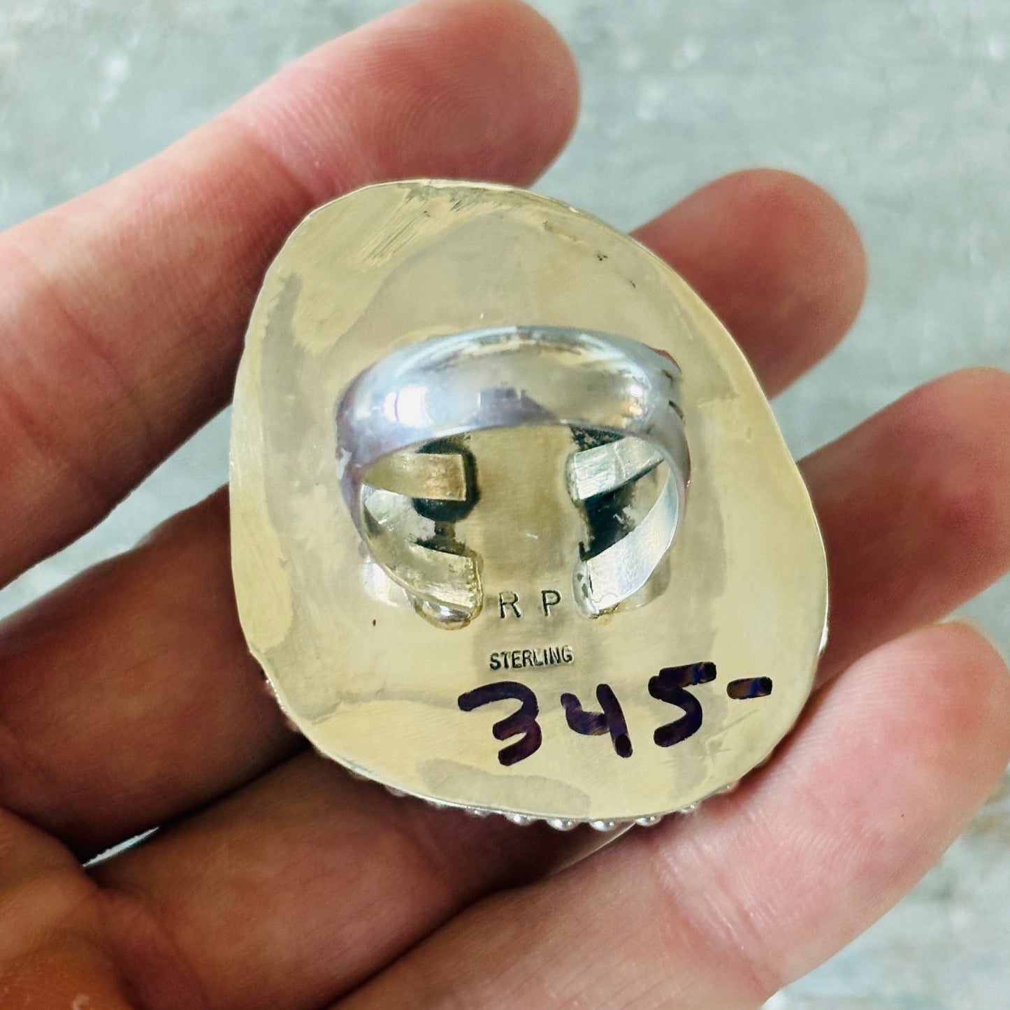 Apache Rosella Paxson Sterling Silver & Pilot Mountain Turquoise Ring