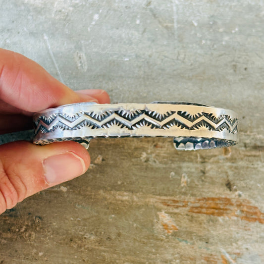 Navajo Sunshine Reeves Sterling Silver Stacker Cuff