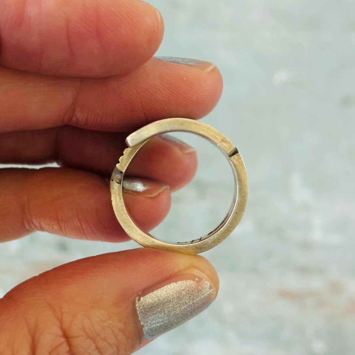 Navajo Herman Smith Sterling Silver Arrow Ring