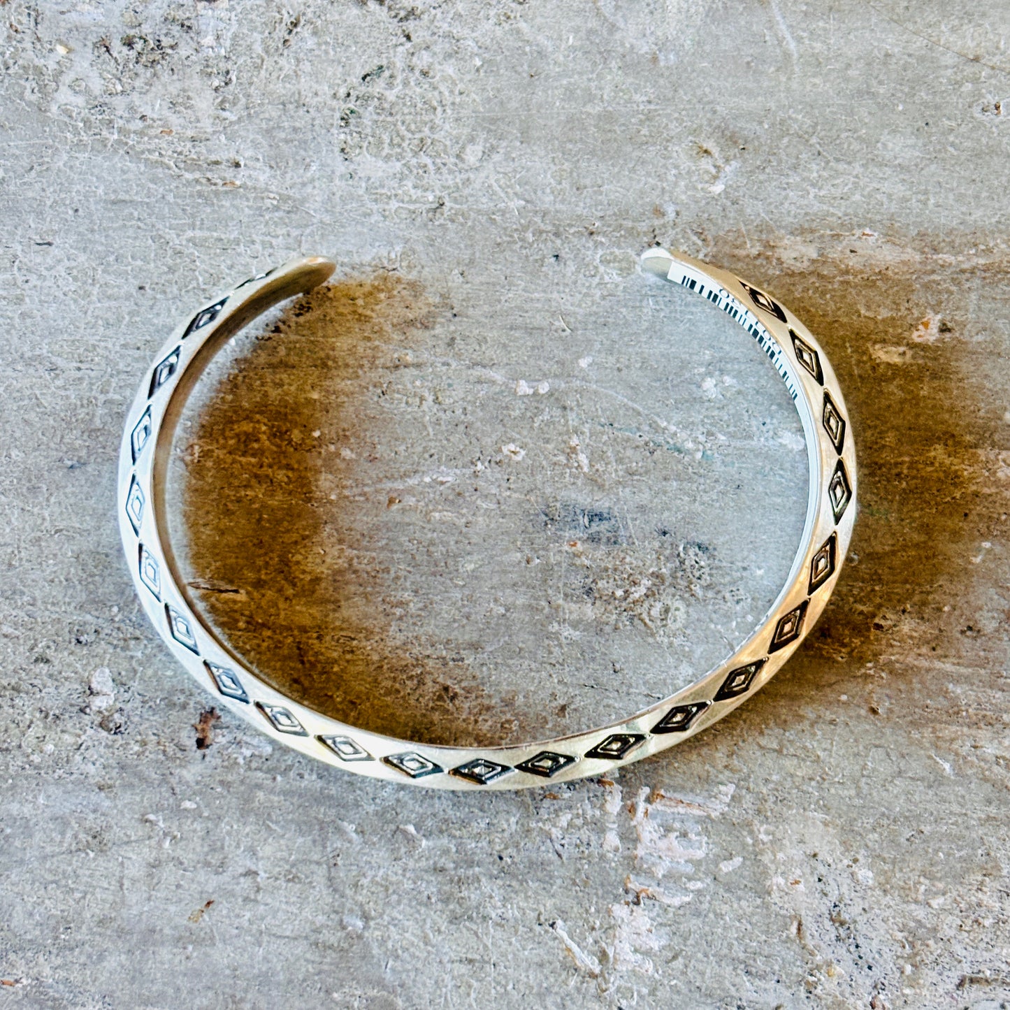 Navajo Sunshine Reeves Sterling Silver Arrowhead Cuff