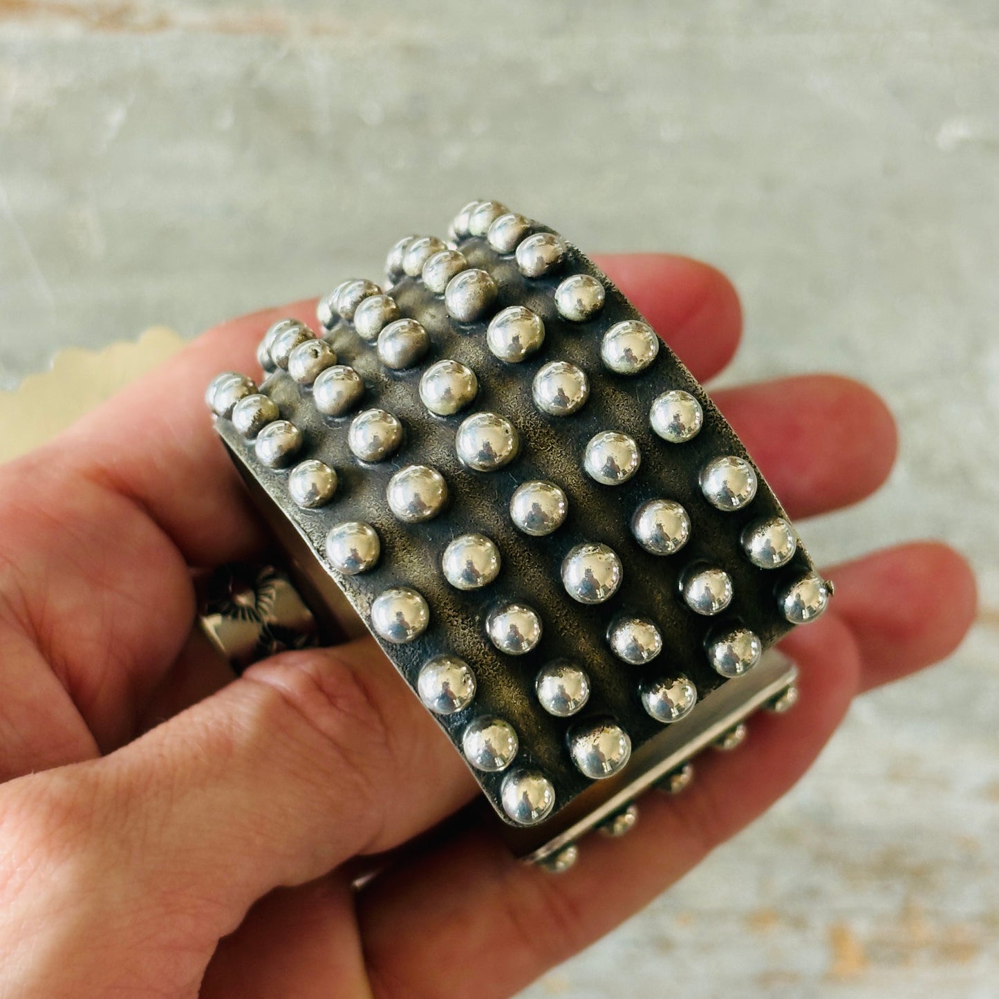 Navajo Edmund Piasso Sterling Silver Cuff