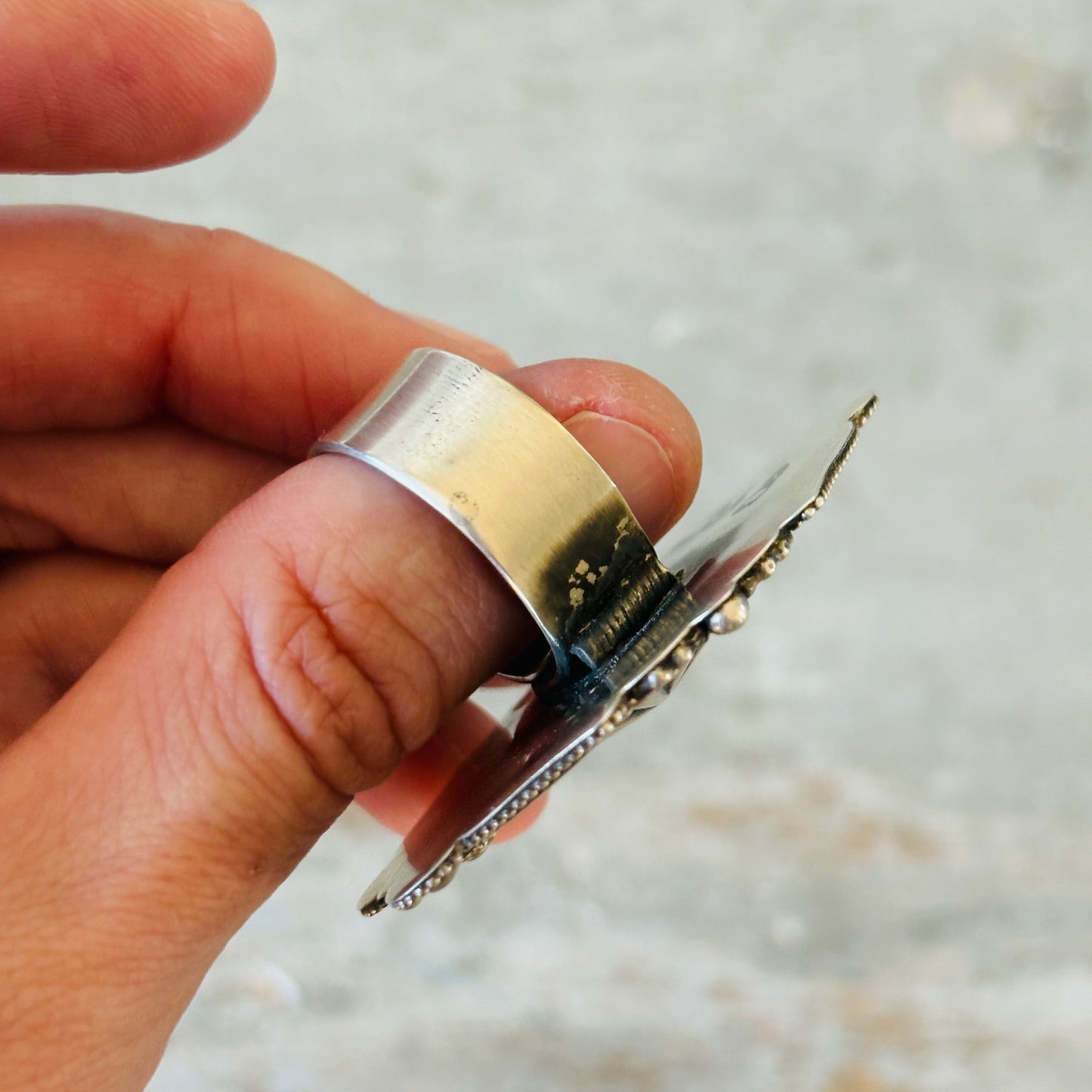 Navajo Braxton Parkett Sterling Silver Ring