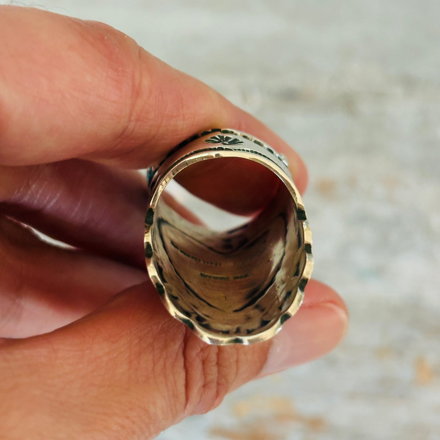 Navajo Sunshine Reeves Sterling Silver Heart Ring (Copy)
