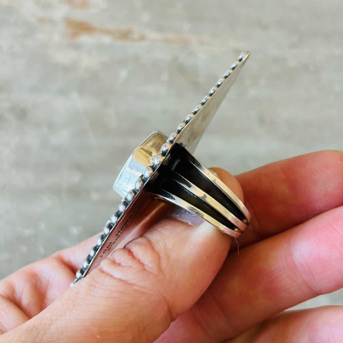 Navajo Tow Hawk Sterling Silver Statement Ring