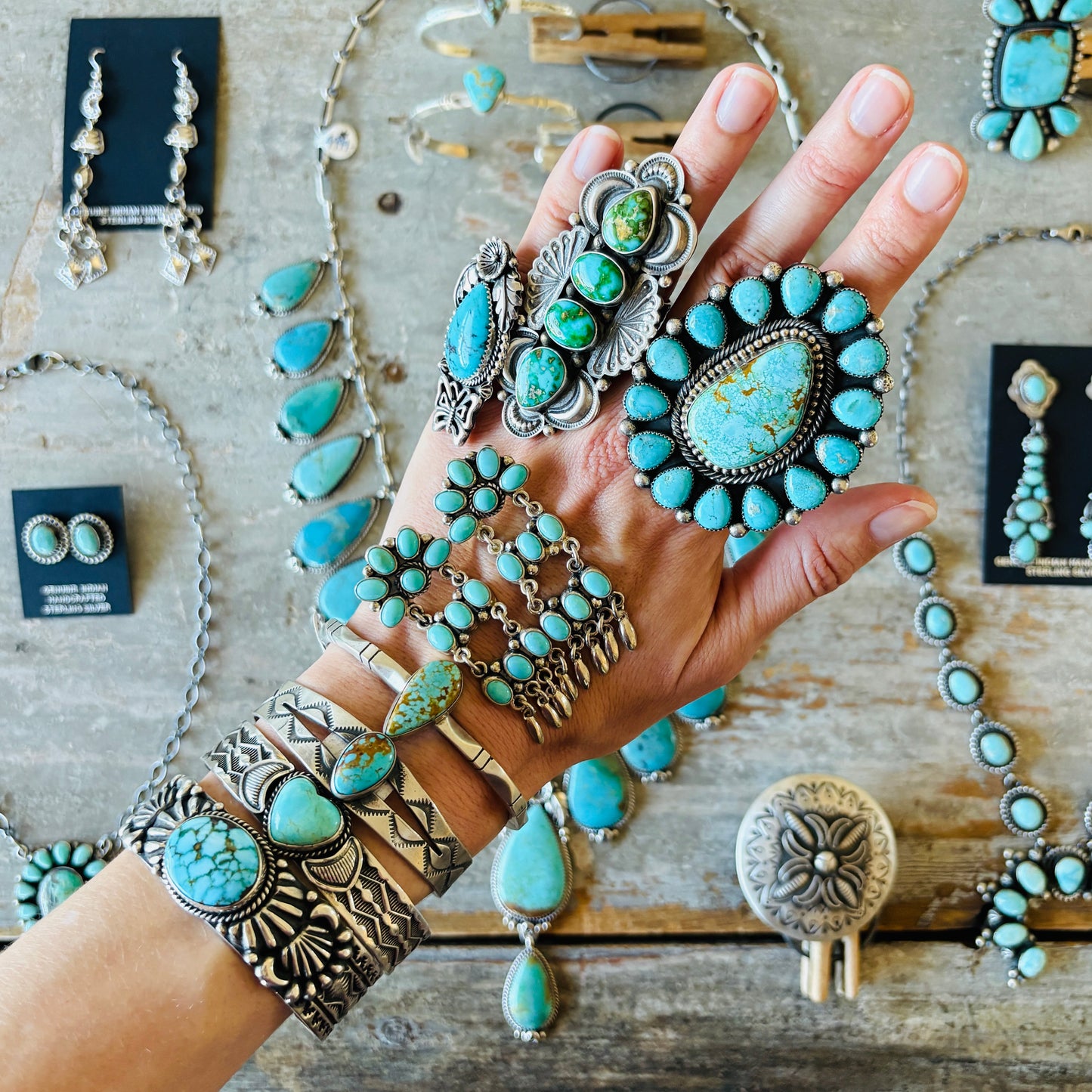 Navajo Tsosie Willie Sterling Silver & Web Kingman Stacker Cuff