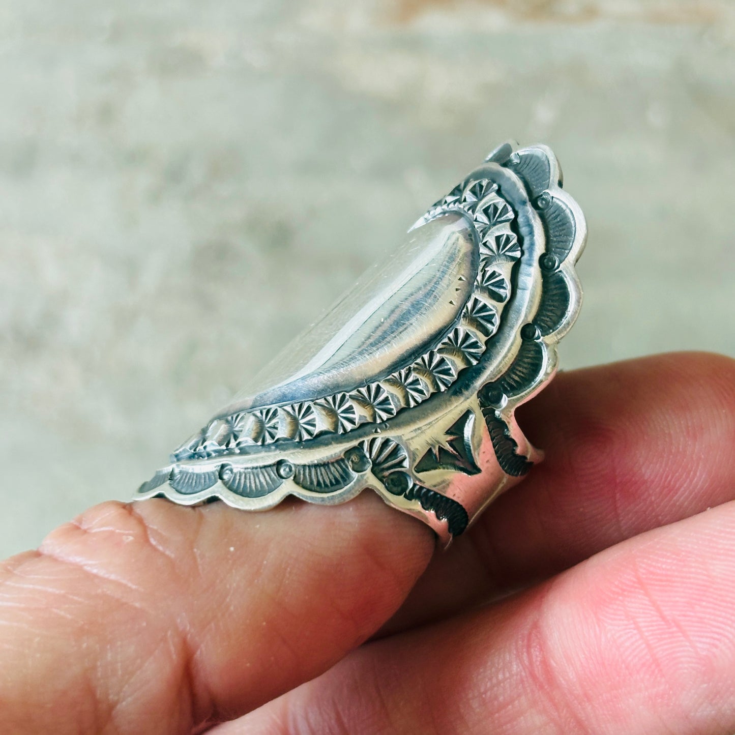 Navajo Sunshine Reeves Sterling Silver Heart Ring