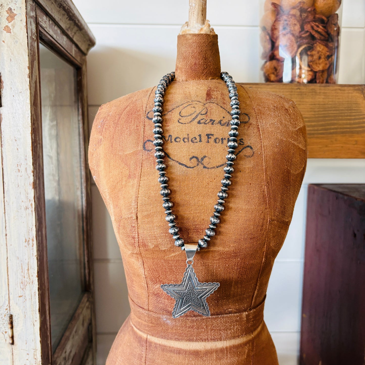 Navajo Andy Cadman Sterling Silver Star Pendant