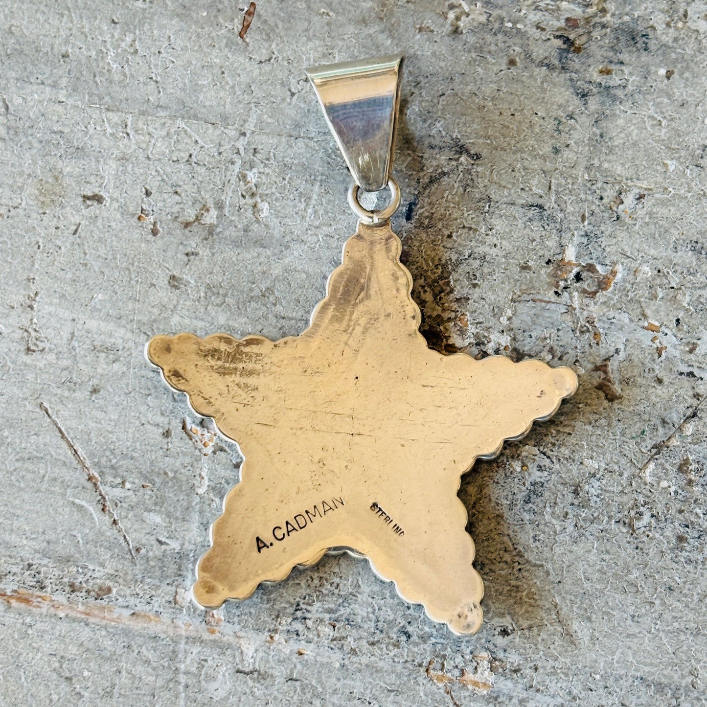 Navajo Andy Cadman Sterling Silver Star Pendant