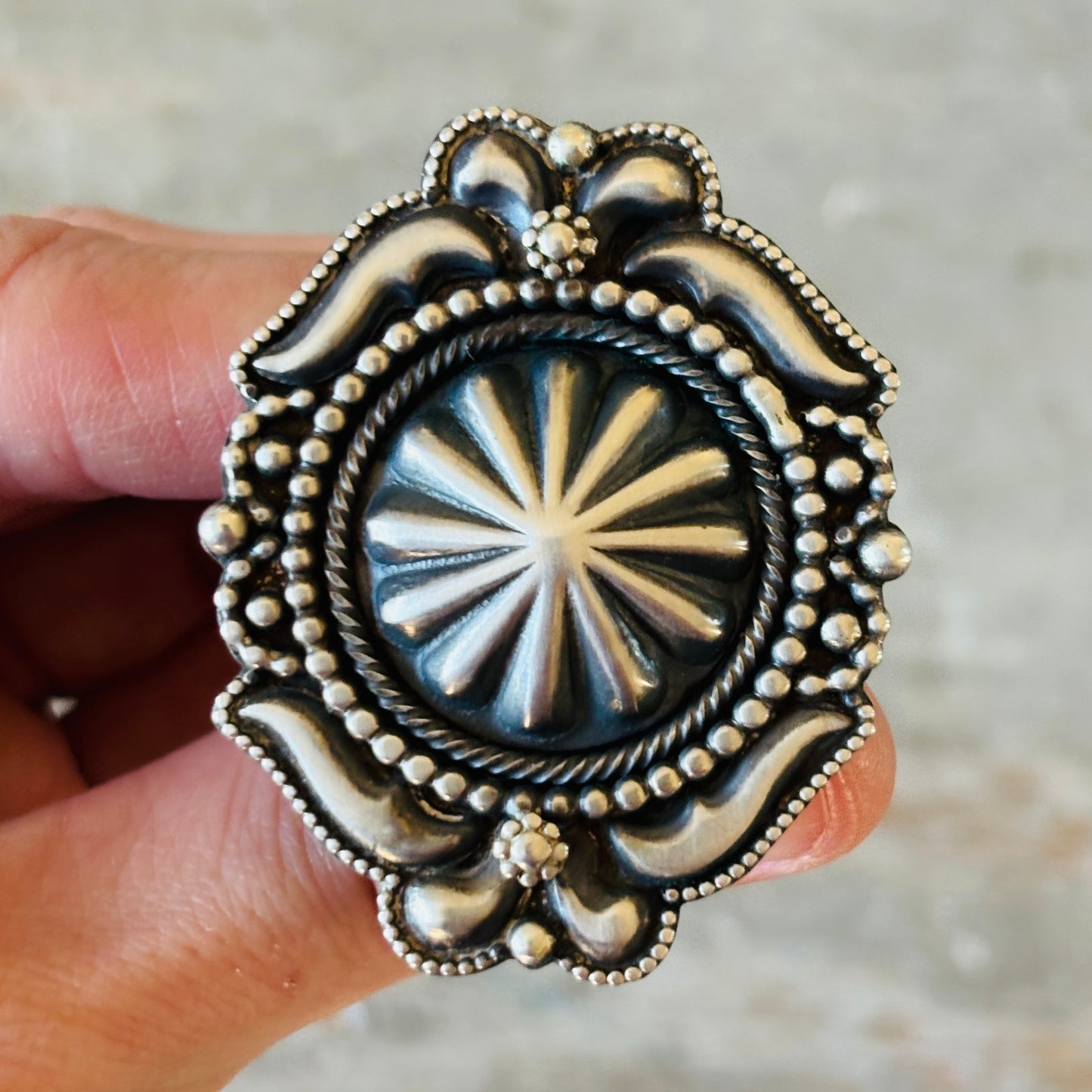 Navajo Braxton Parkett Sterling Silver Ring