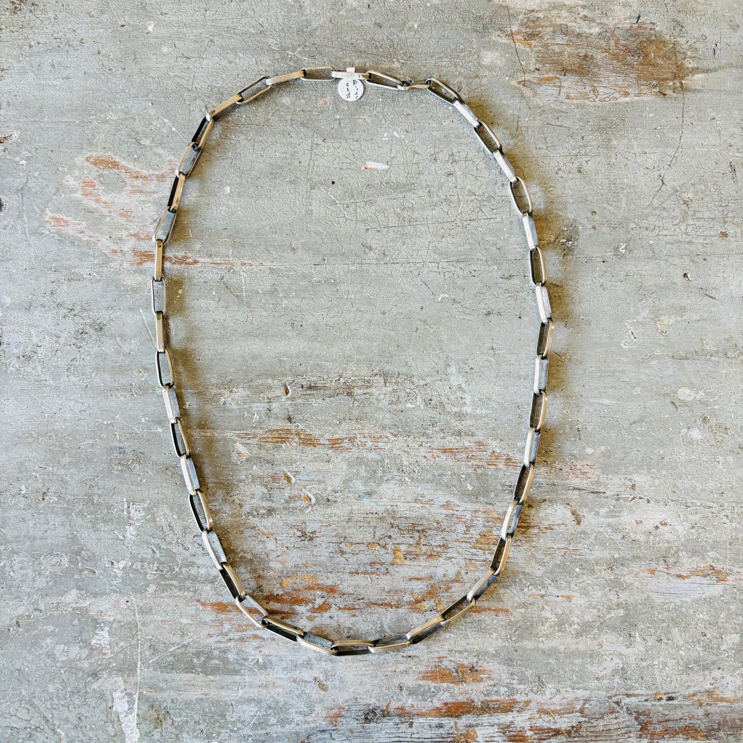 Navajo Kevin Shorty Sterling Silver Paperclip Chain