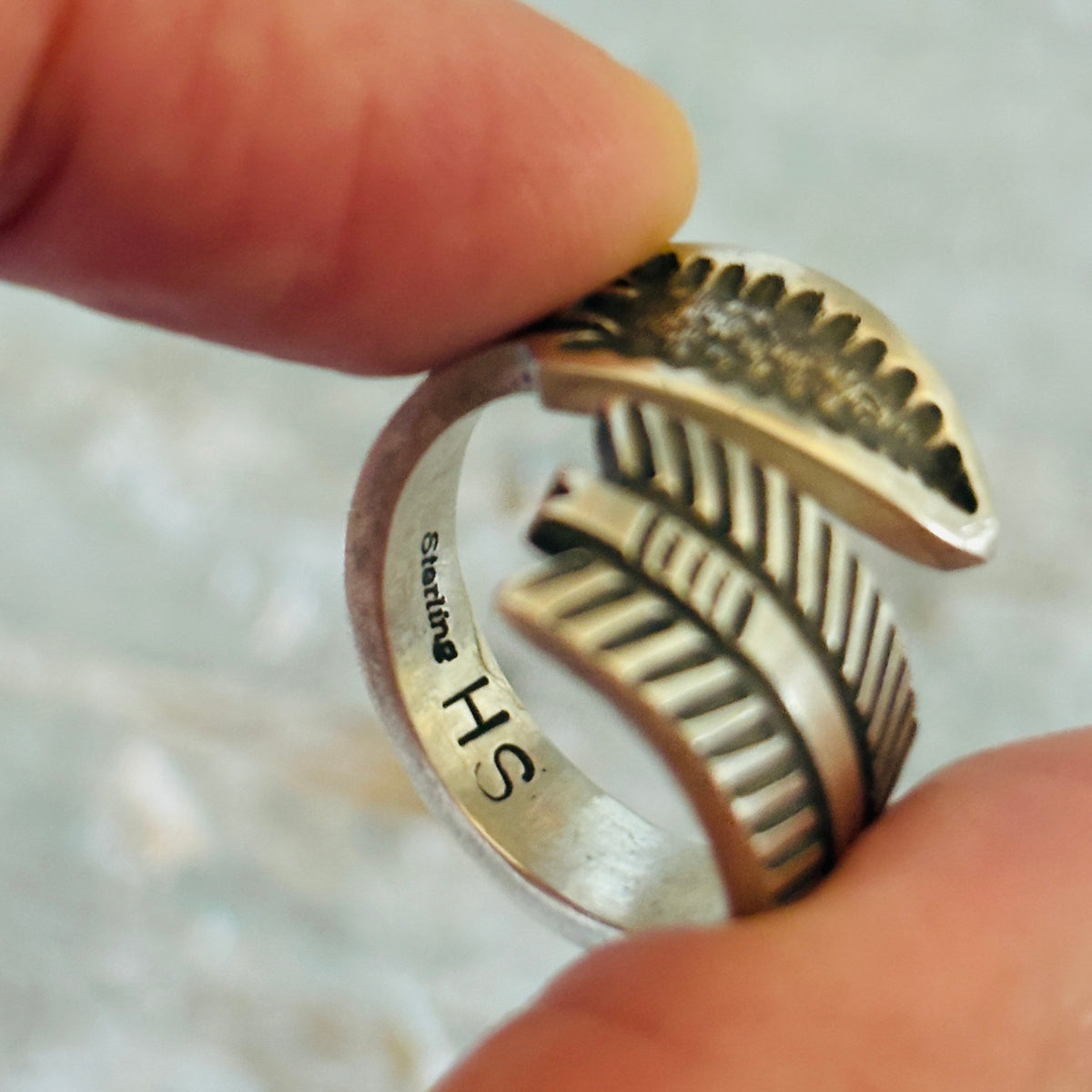 Navajo Herman Smith Sterling Silver Arrow Ring