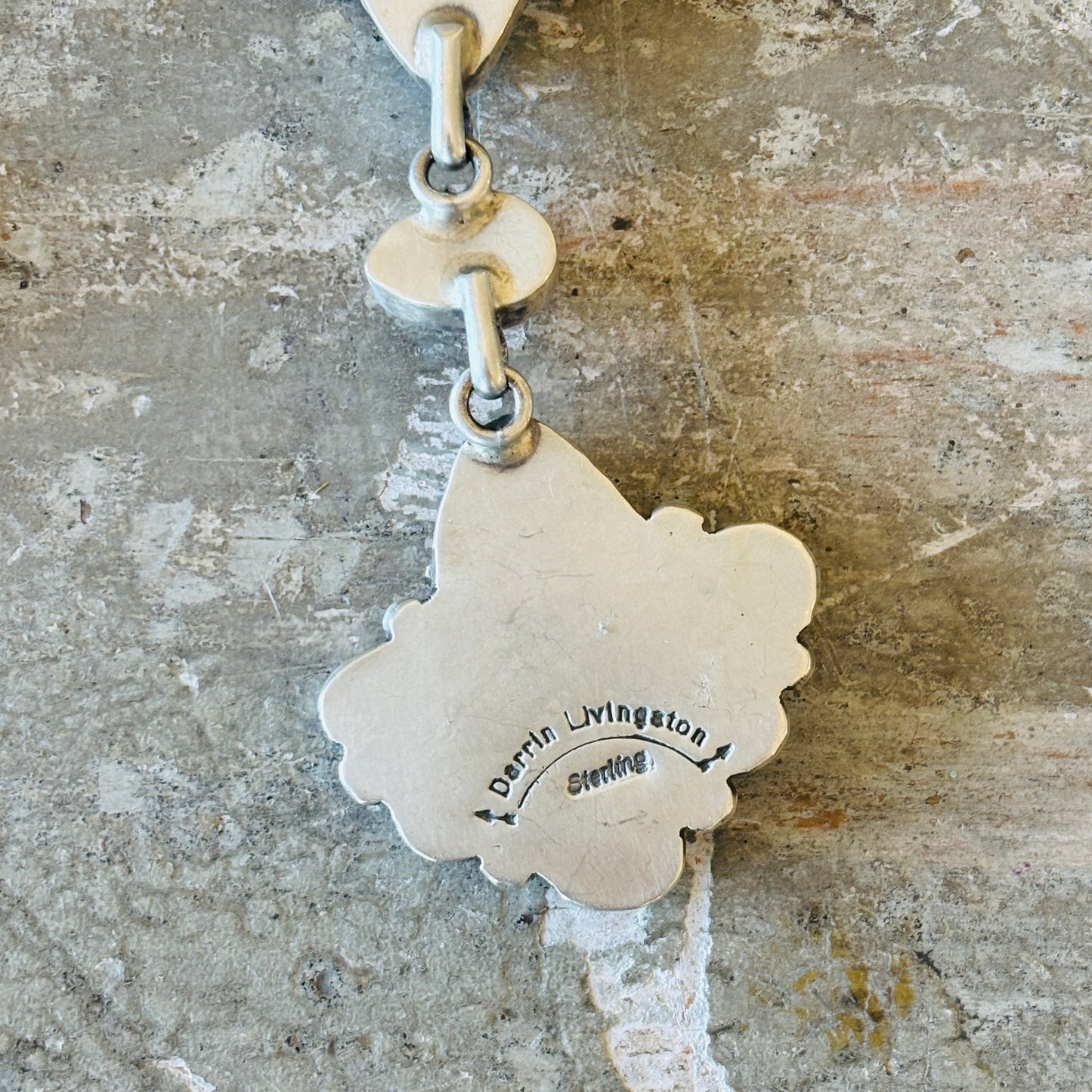 Navajo Darrin Livingston Sterling Silver & Golden Hills Turquoise Cluster Statement Necklace