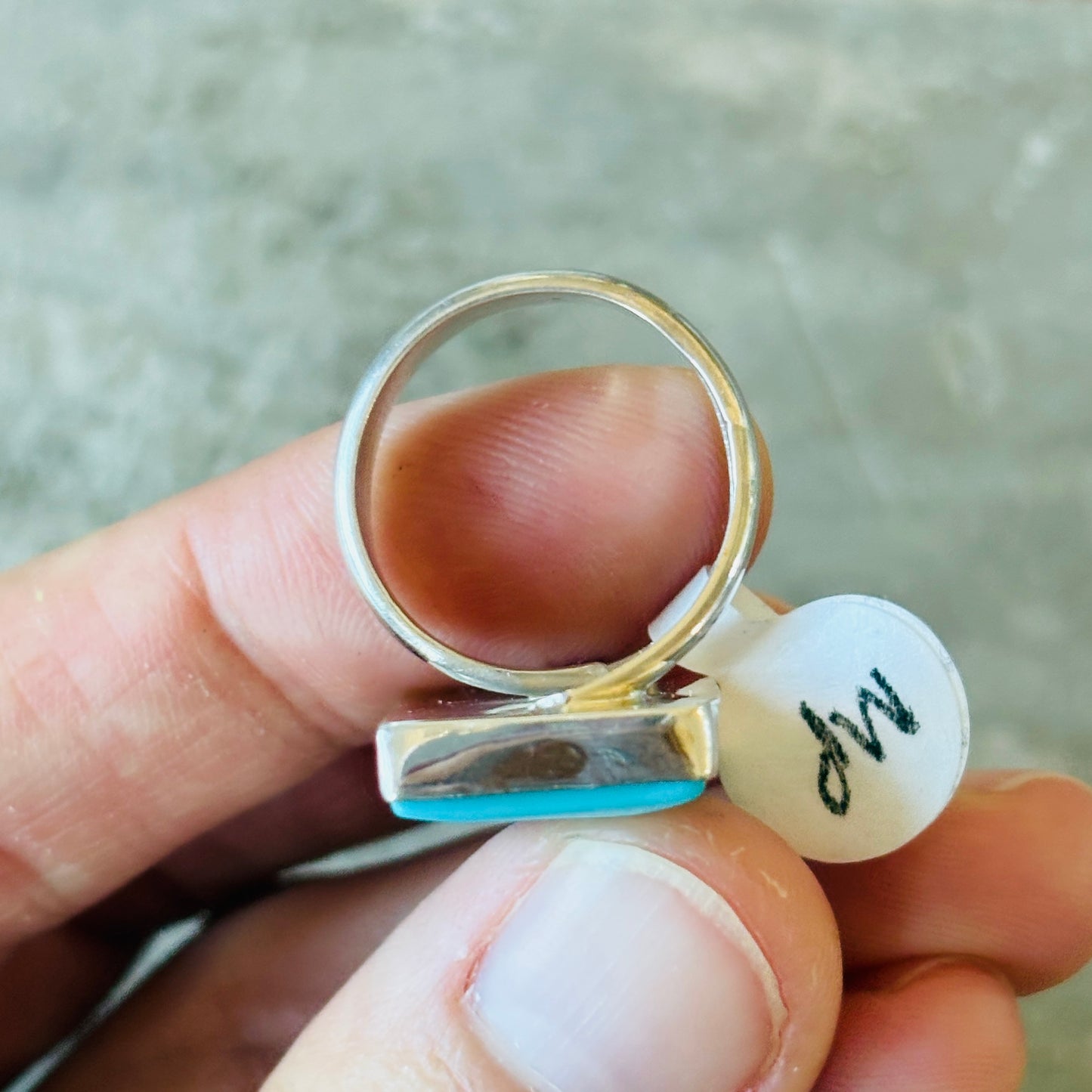 Navajo Mildred Parkhurst Sterling Silver & Sleeping Beauty Turquoise Ring