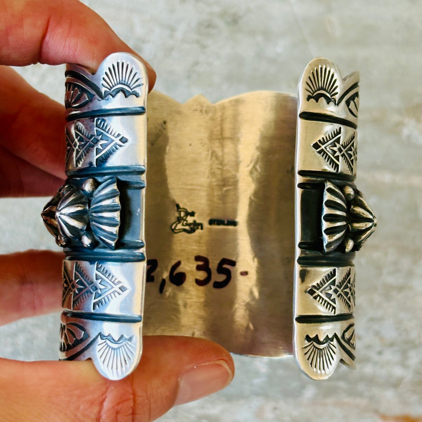 Navajo Delbert Gordon Sterling Silver - Purple Spiny Oyster & Sleeping Beauty Turquoise Statement Cuff