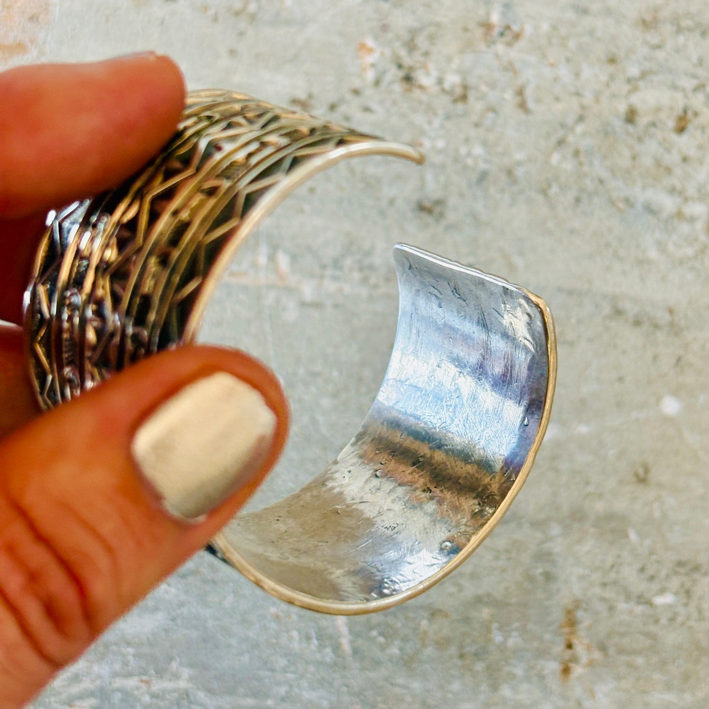 New Sunshine Reeves Sterling Silver Arrows Stacker Cuff