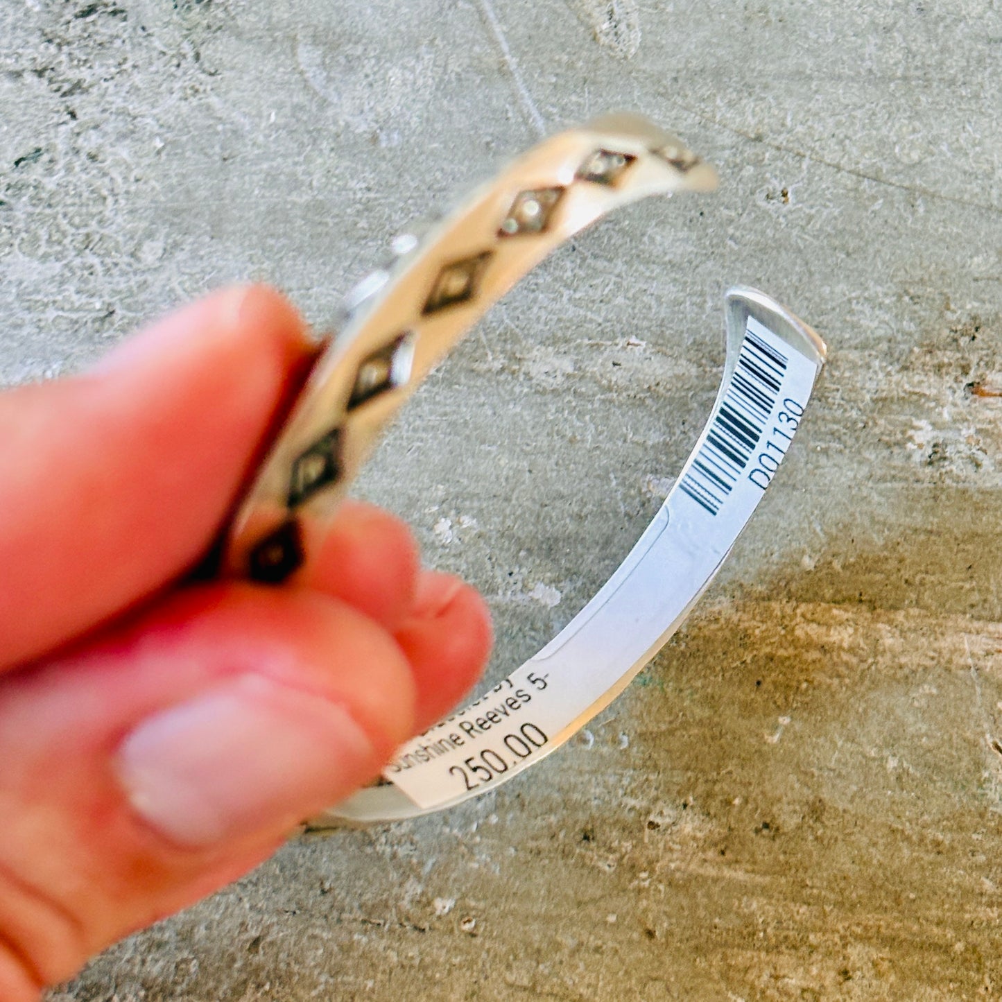 Navajo Sunshine Reeves Sterling Silver Arrowhead Cuff