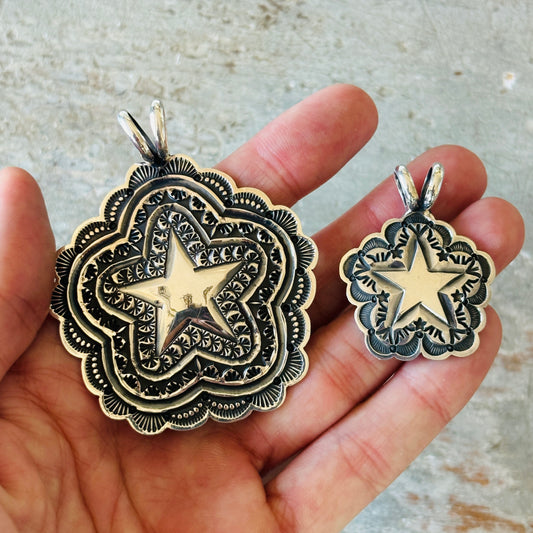 Navajo Sunshine Reeves Sterling Silver Star Pendant
