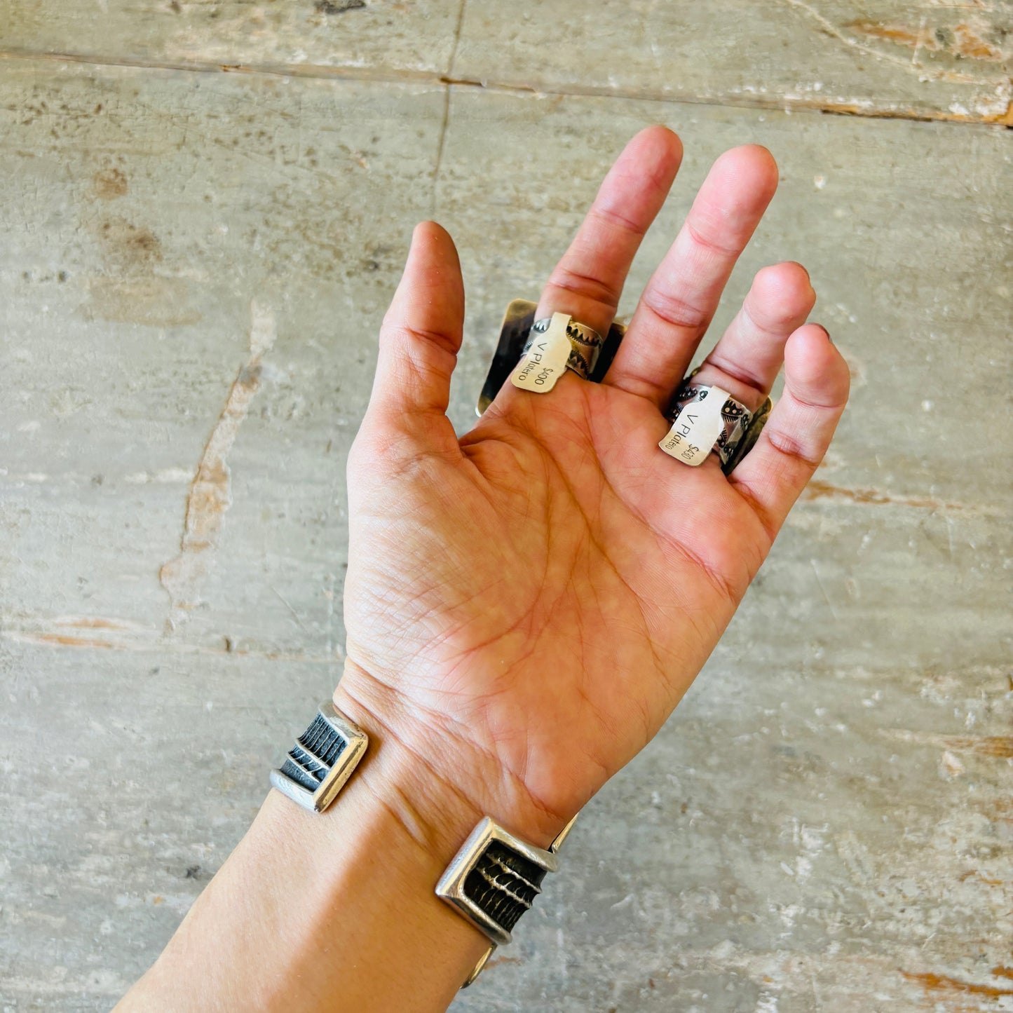 Navajo Vincent Platero Sterling Silver Concho Ring