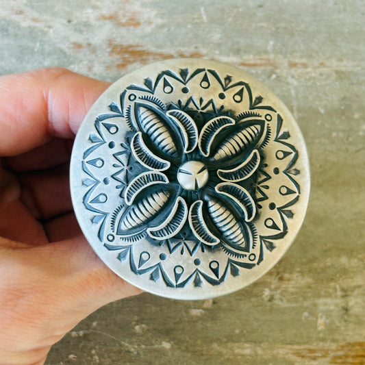 Navajo Derrick Cadman Sterling Silver Shield Ring