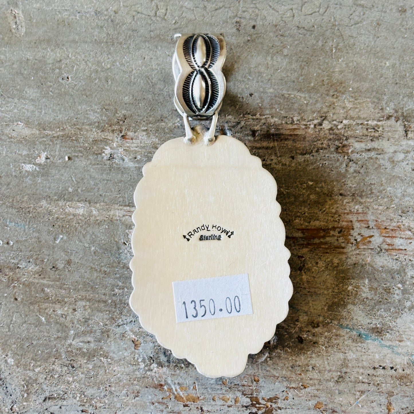 Navajo Randy Boyd Sterling Silver & Sonoran Turquoise Statement Pendant