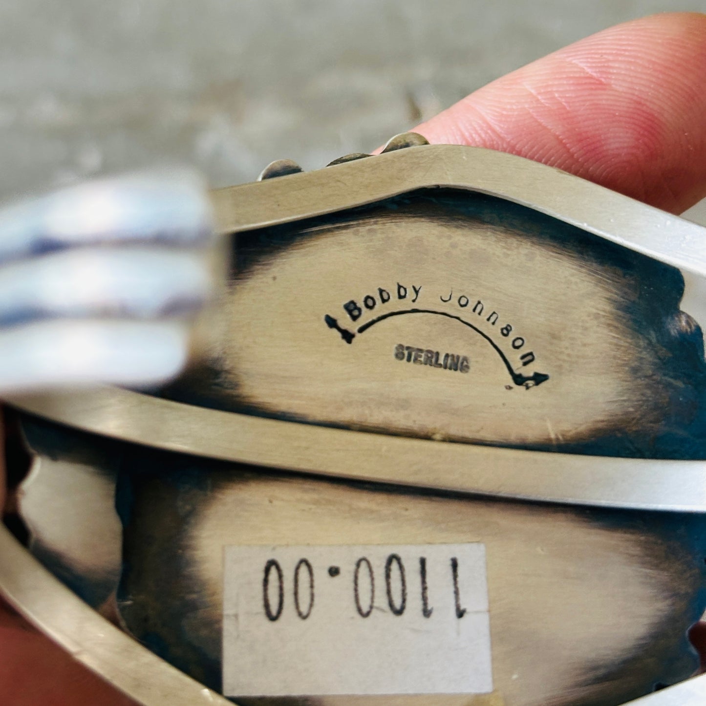 Navajo Bobby Johnson Sterling Silver & #8 Turquoise Cluster Cuff!