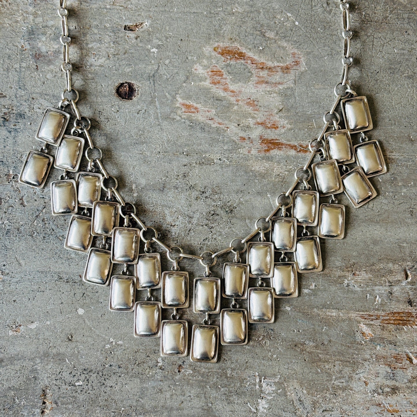 Navajo Dakota Willie Sterling Silver Statement Charms Necklace