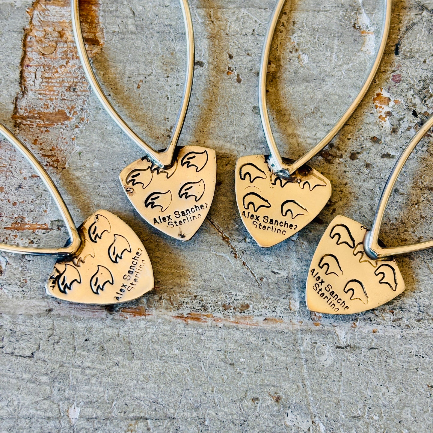 Navajo Alex Sanchez Sterling Silver Earrings