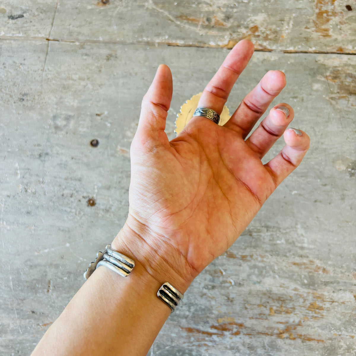 Navajo Kindale Billah Sterling Silver & Hematite Statement Ring