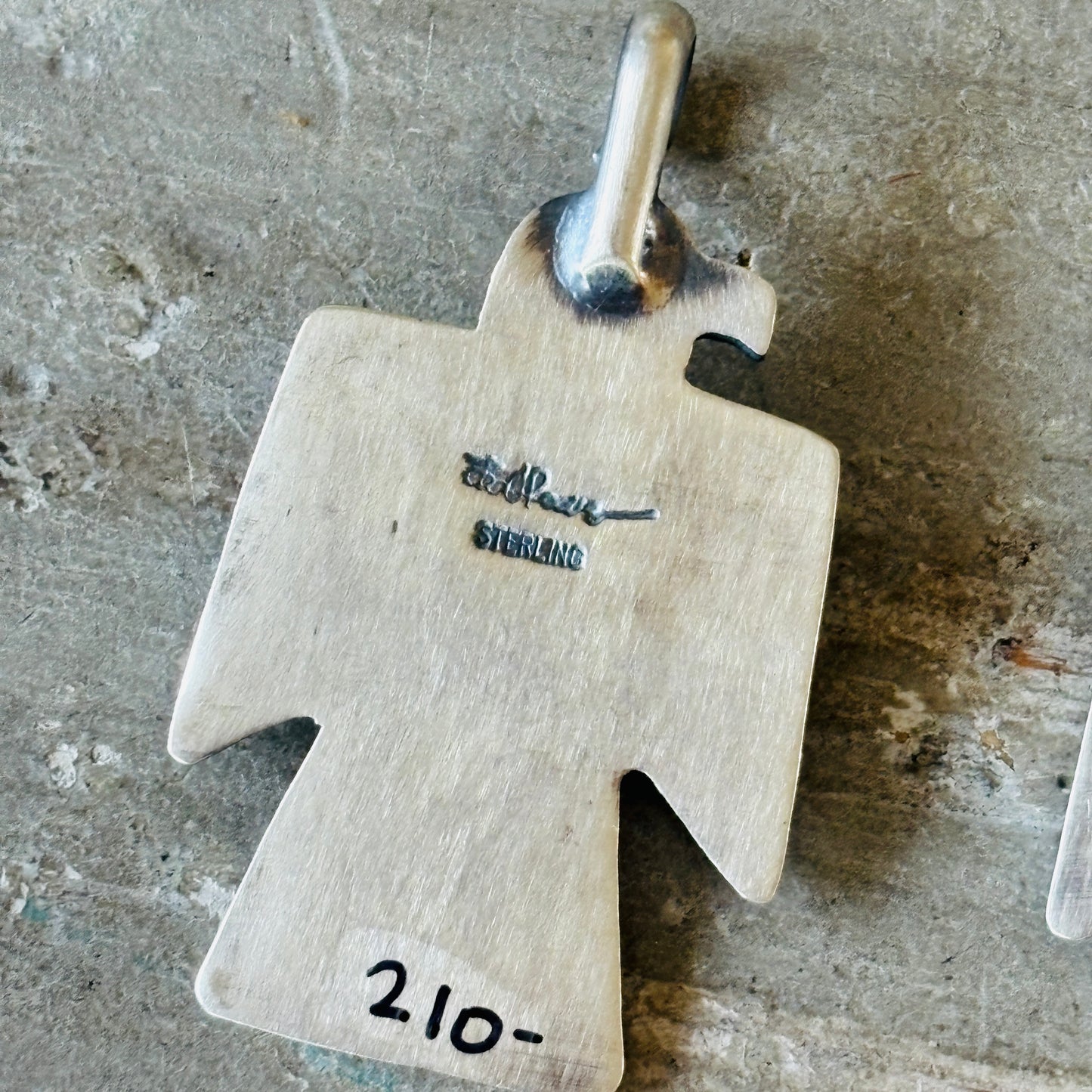 Navajo Bo Reeves Sterling Silver Thunderbird Pendant