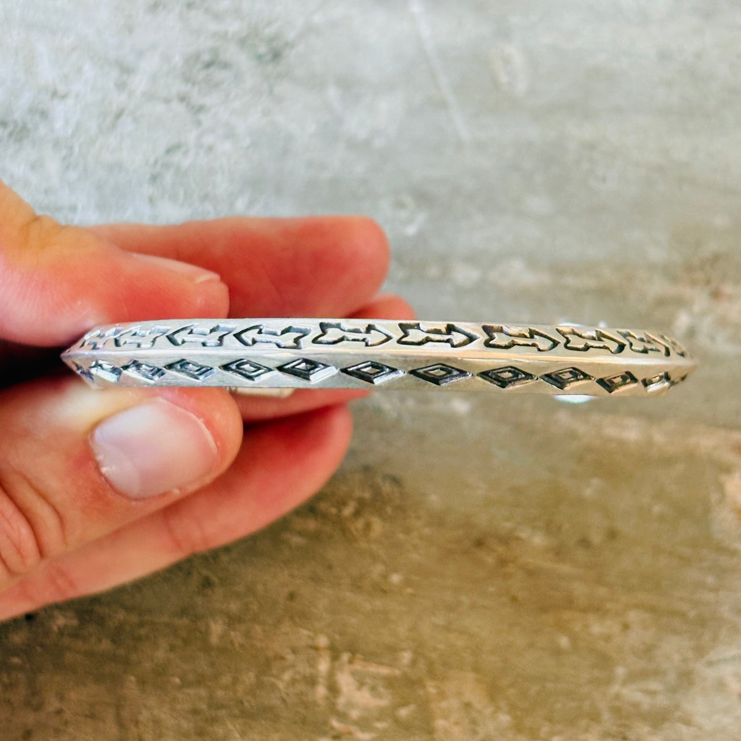 Navajo Sunshine Reeves Sterling Silver Arrowhead Cuff