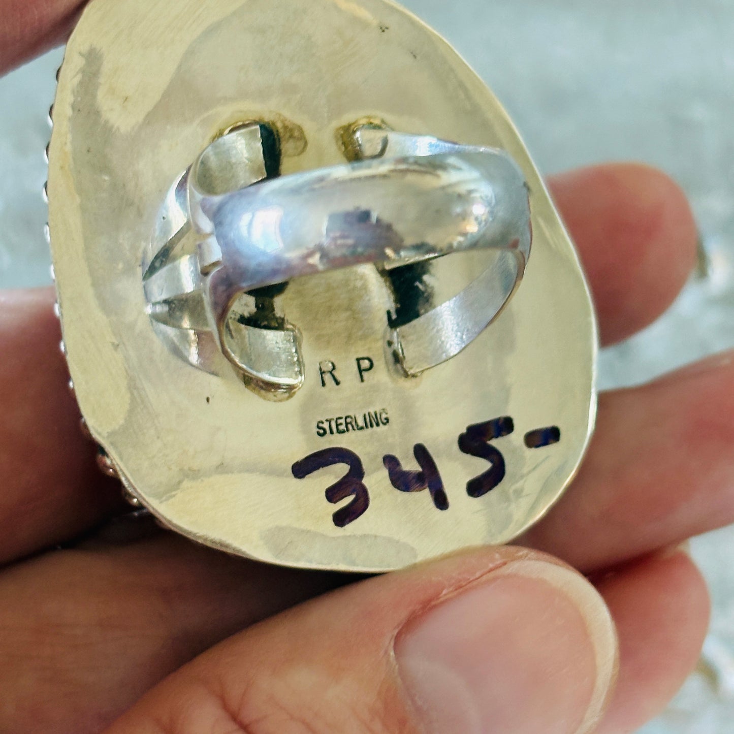 Apache Rosella Paxson Sterling Silver & Pilot Mountain Turquoise Ring