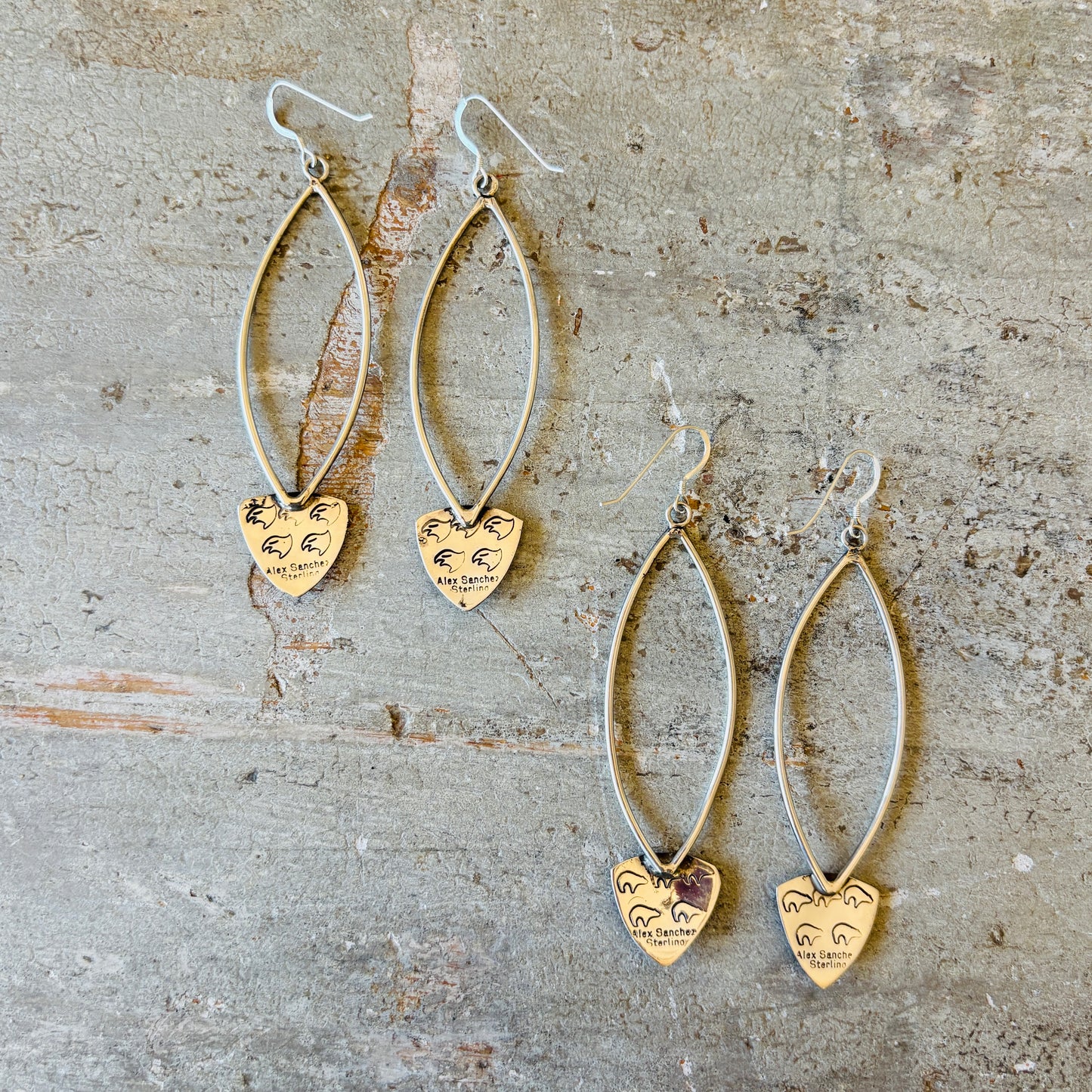 Navajo Alex Sanchez Sterling Silver Earrings