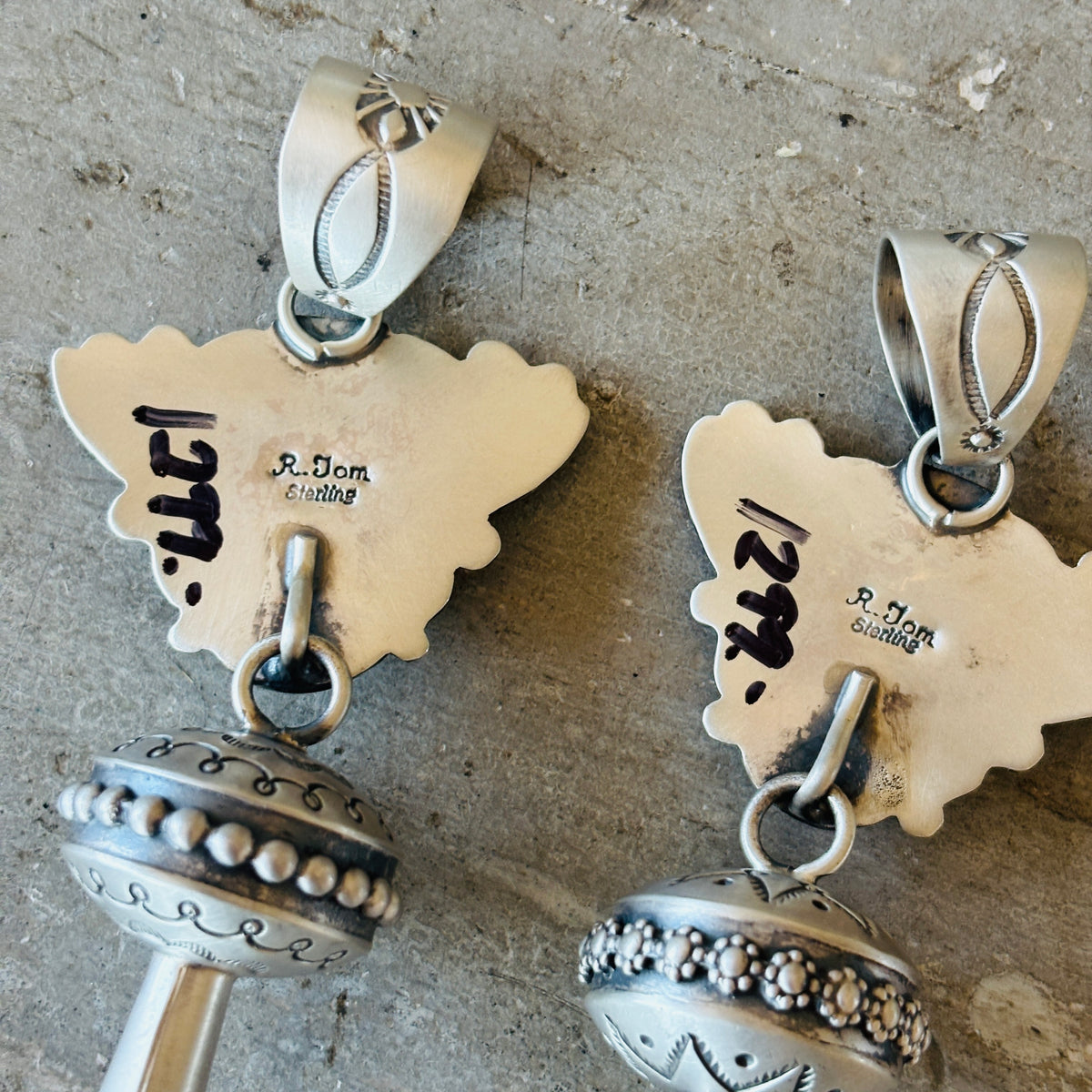 Navajo Ronald Tom Sterling Silver Maiden Blossom Pendant