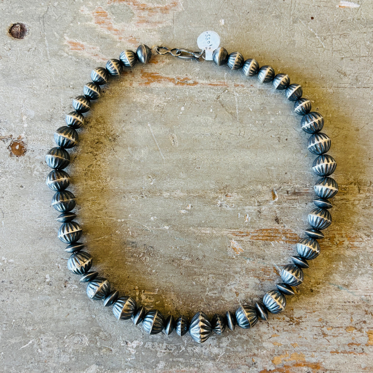 Navajo Virginia Tso Sterling Silver Handmade Pearls Necklace