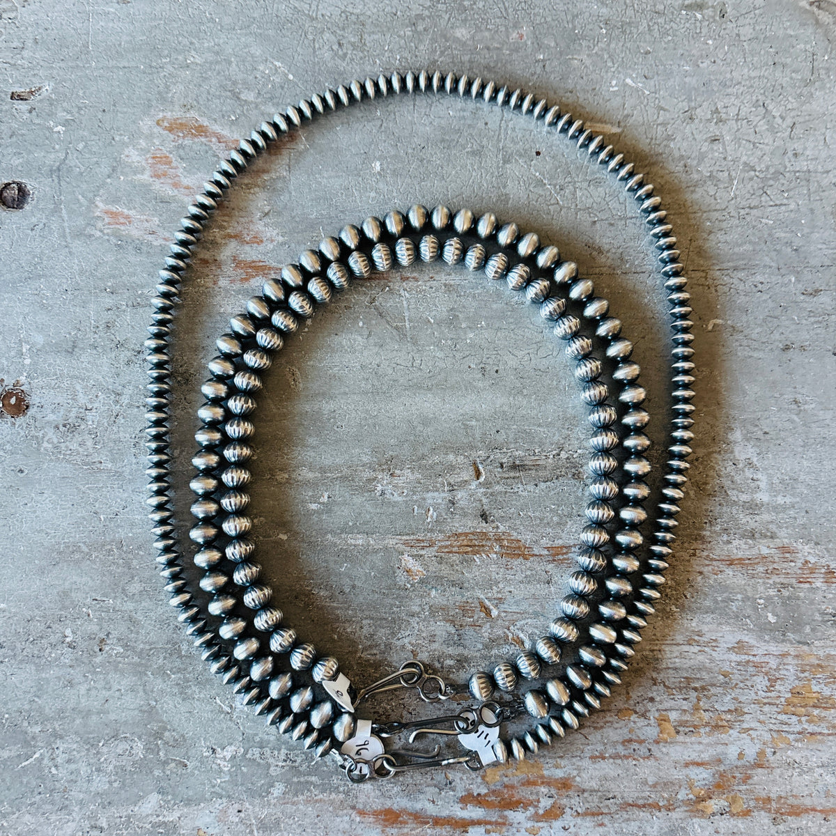 Navajo Tonisha Haley Sterling Silver Handmade Pearls Necklace