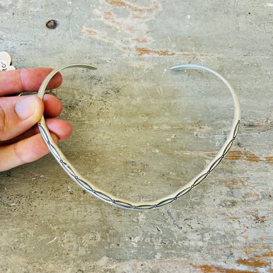 Navajo Herman Smith Sterling Silver Collar Necklace