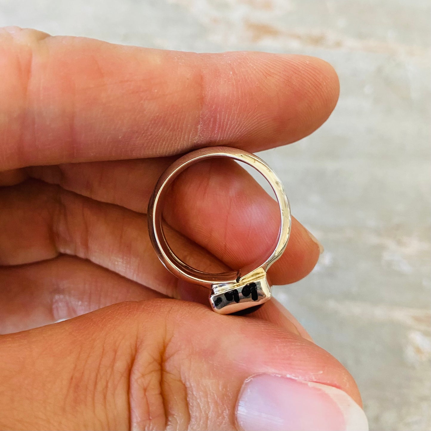 Navajo Sterling Silver & Black Onyx Ring