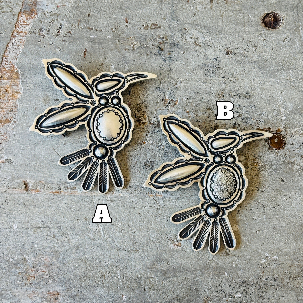 Navajo Herman Smith Sterling Silver Hummingbird Pin Pendant