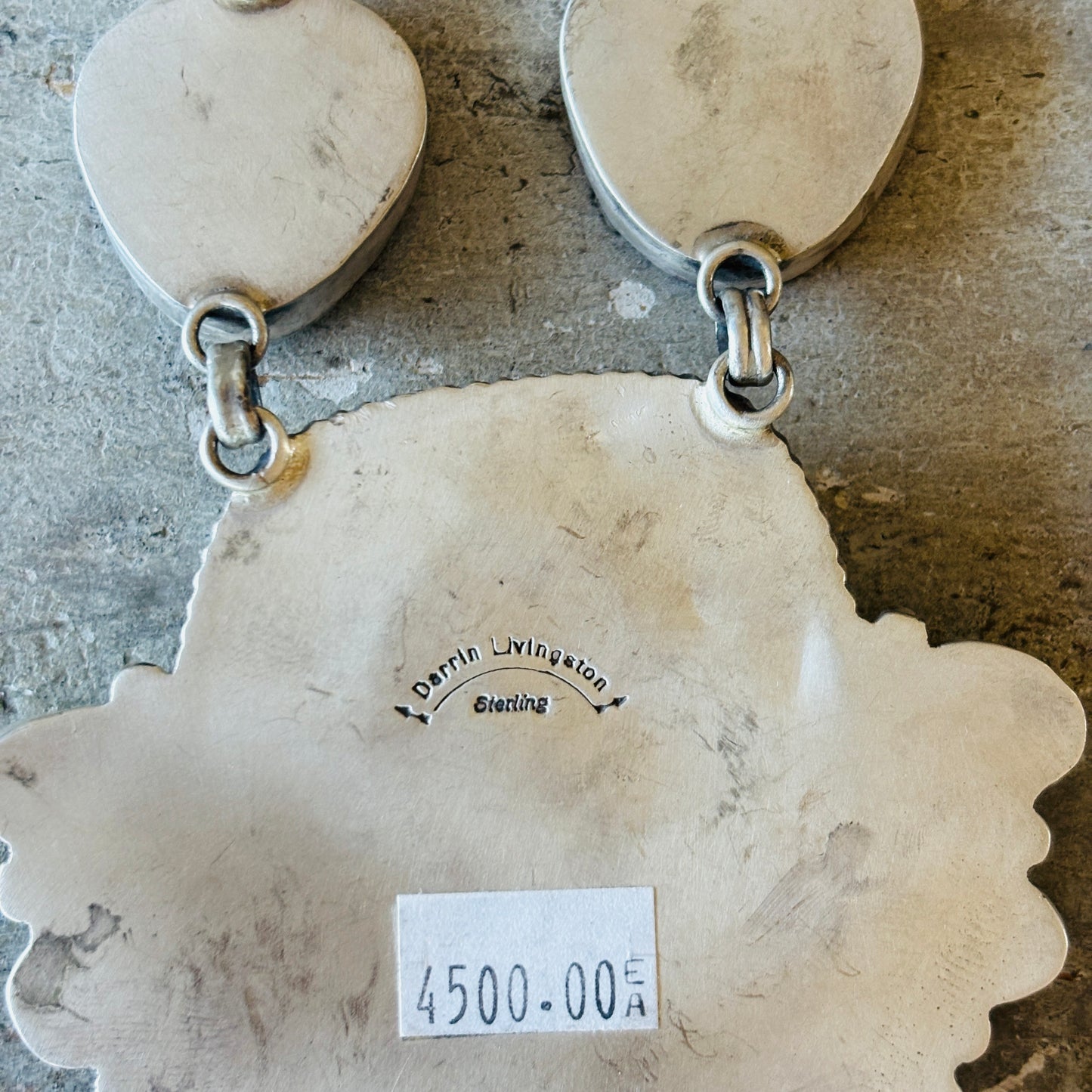 Navajo Darrin Livingston Sterling Silver & Royston Statement Necklace Set